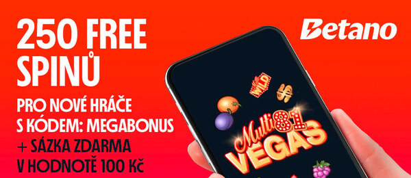 Betano bonus za registraci s promo kódem MEGABONUS