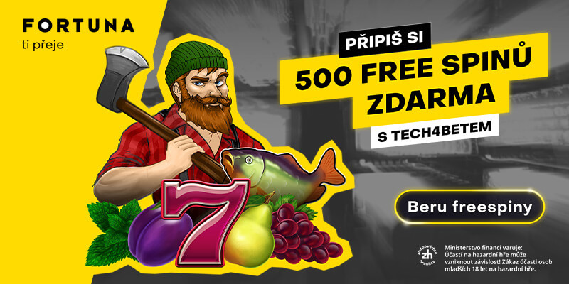 Zaregistrujte se u Fortuny online ZDE a uvítací bonus 300 Kč + free spiny